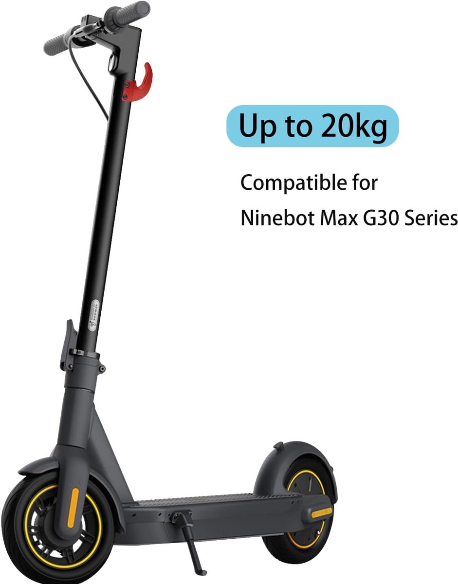 SnelShoppen - Hook voor Elektrische Scooters, E-Scooter Accessoires voor Ninebot Max G30 Series, Praktische Haak voor Boodschappen, Handtassen en Meer
