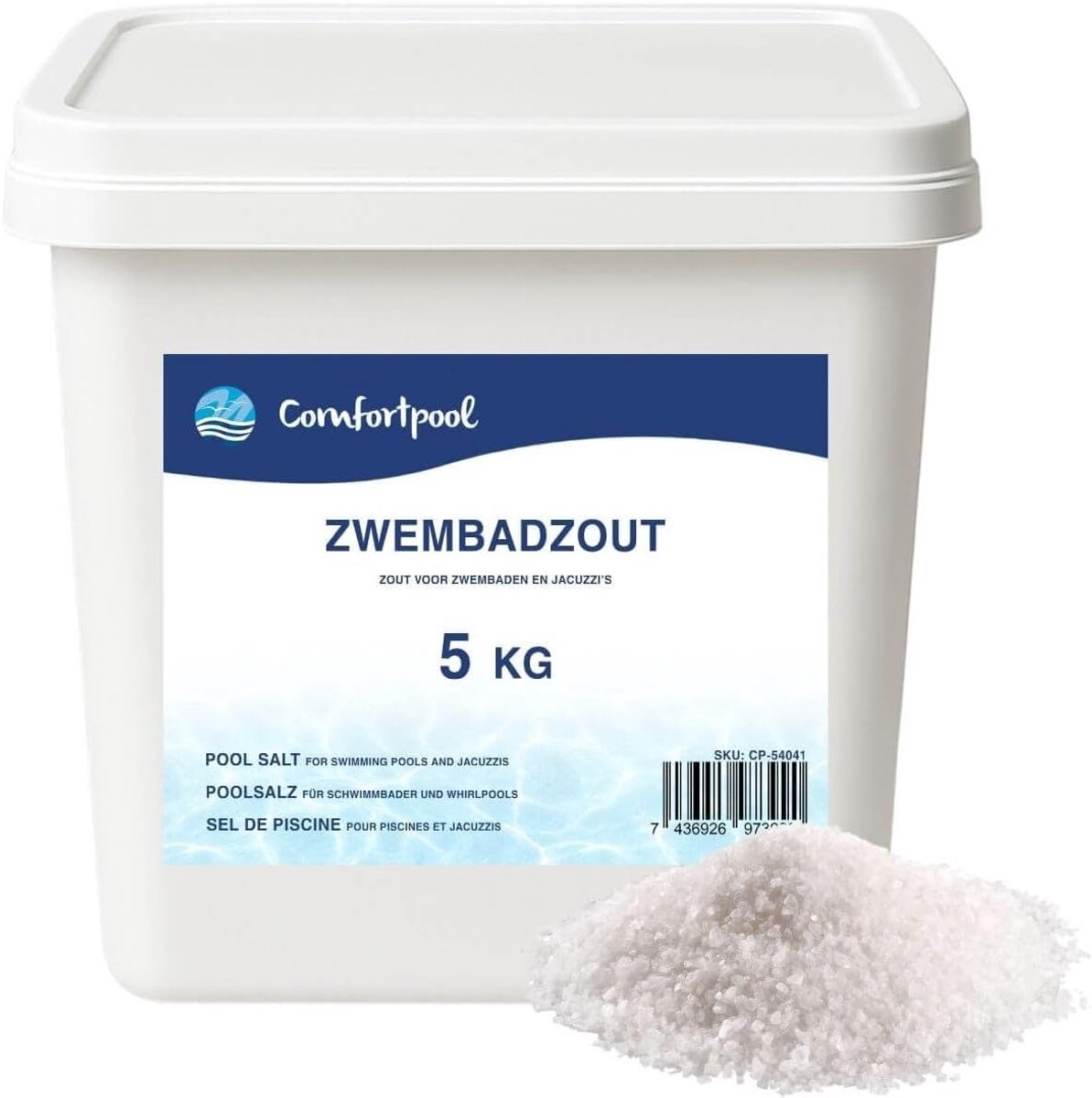 SnelShoppen - Poolzout 5 kg | Voor schoon zwembadwater | Geschikt voor zoutwatersystemen | Hoge zuiverheid | Natuurlijk schoonmaken