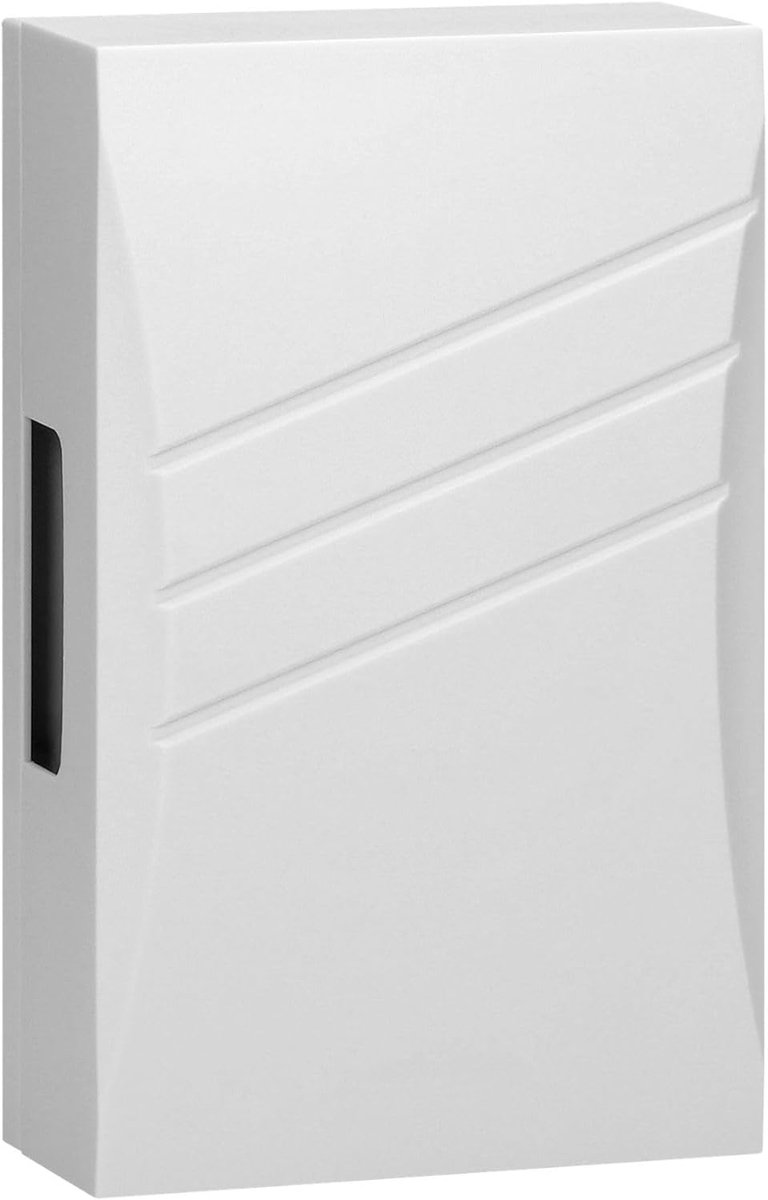 SnelShoppen - Deurbel 230V | Tweetonige Elektromechanische Bel met Ingebouwde Transformator | Geluidsniveau 80dB | IP20 | Wit voor Thuis, Kantoor en B