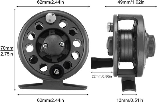 SnelShoppen - Vliegvissen Reel, Lichtgewicht Spinning Reel voor Zoet- en Zoutwater, Ergonomisch Ontwerp, Perfect voor Beginners en Bass Vissen, Ideaal — afbeelding 3