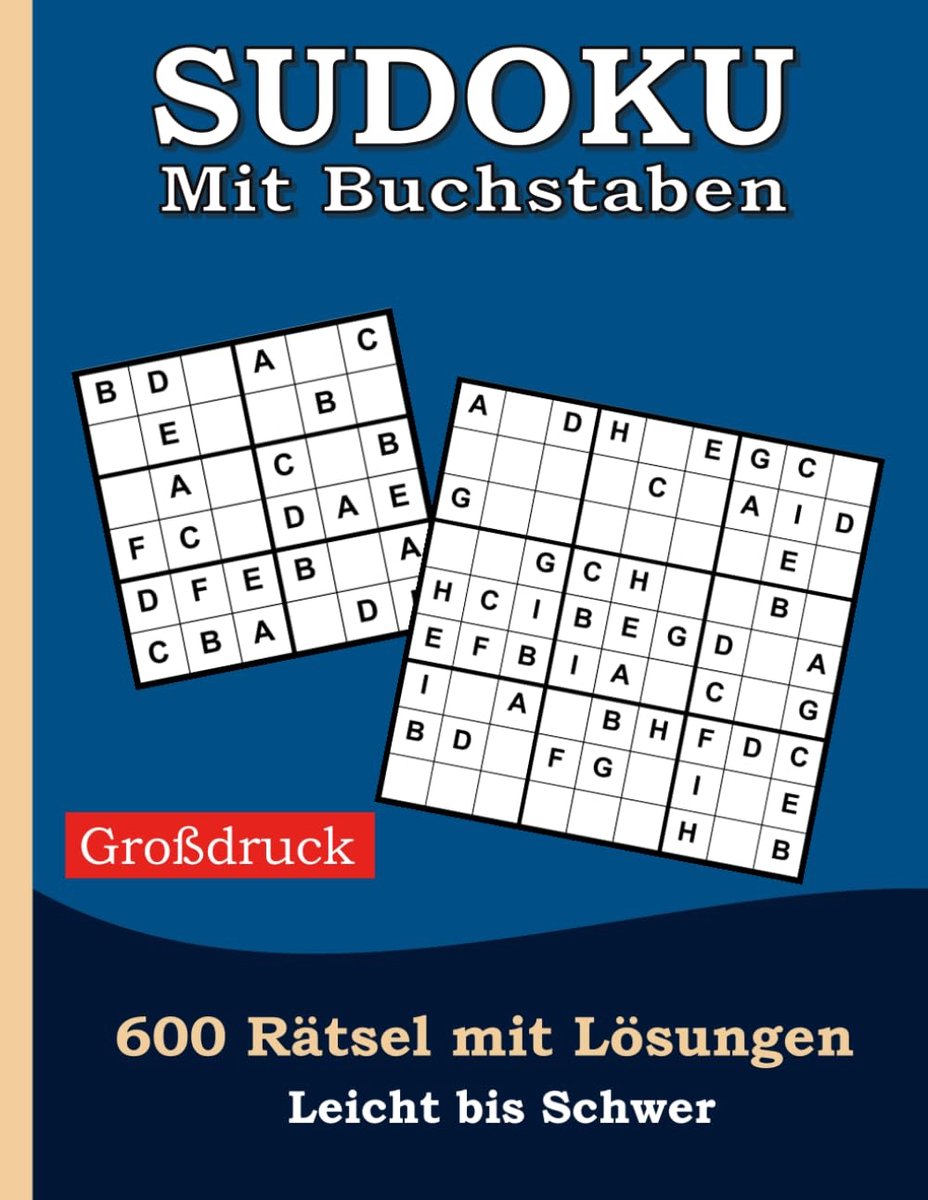 SnelShoppen - Sudoku voor Volwassenen met Letters! 600 Puzzels van Licht tot Moeilijk - Denksport en Intelligentie Training - Perfect voor Vrije Tijd