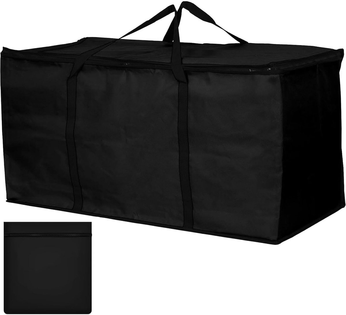 SnelShoppen - XXXL Opbergzak voor Tuinmeubilair Kussens, Waterdichte en UV-bestendige Beschermhoes, 175x76x51 cm, Zwart, Ideaal voor Buitengebruik, Tu