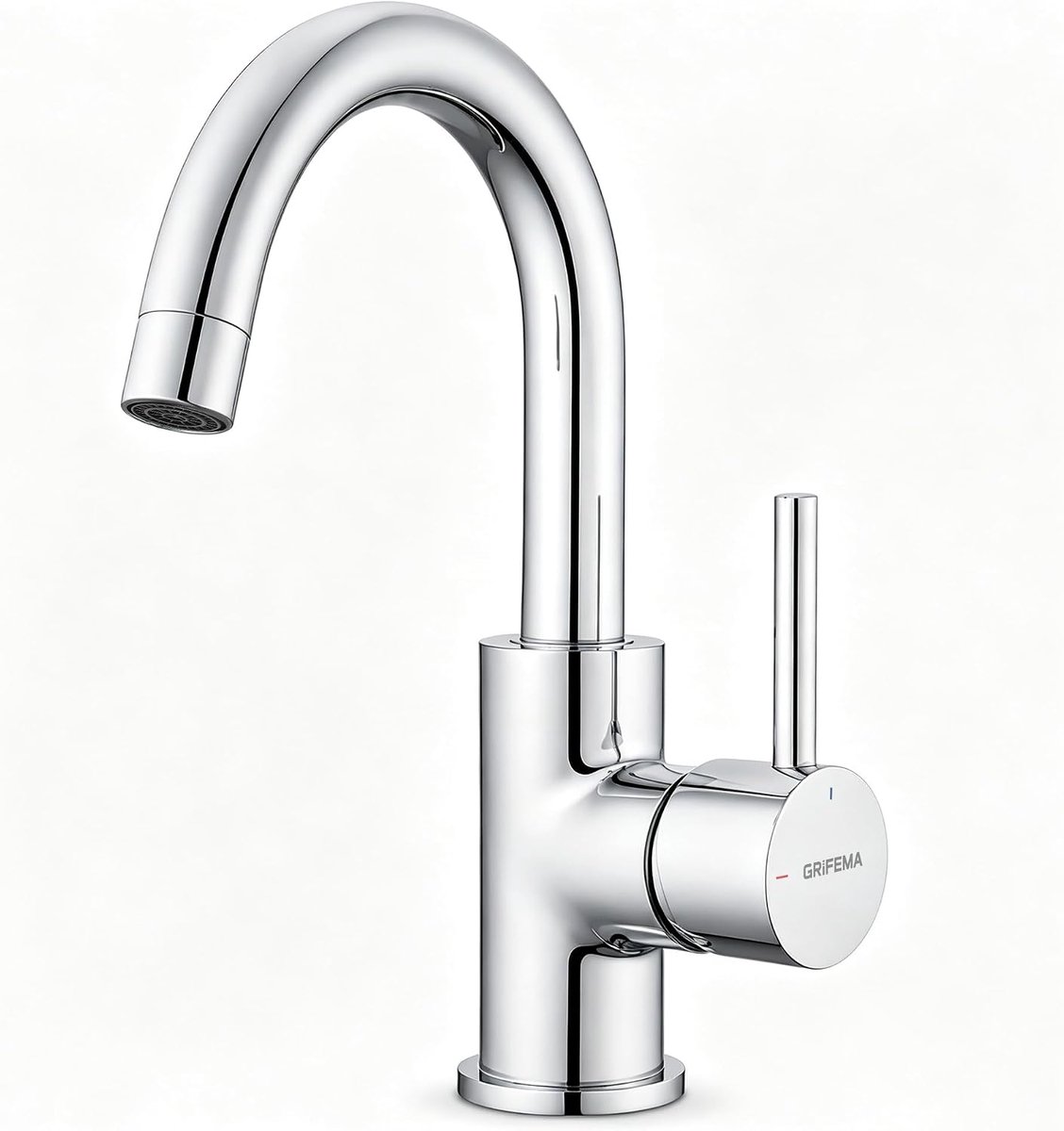 SnelShoppen - 360° Rotatable Chrome Wastafelmengkraan - Stijlvolle RVS Faucet met Warm en Koud Water, Waterbesparende Aerator, Eenvoudig Zelf te Insta