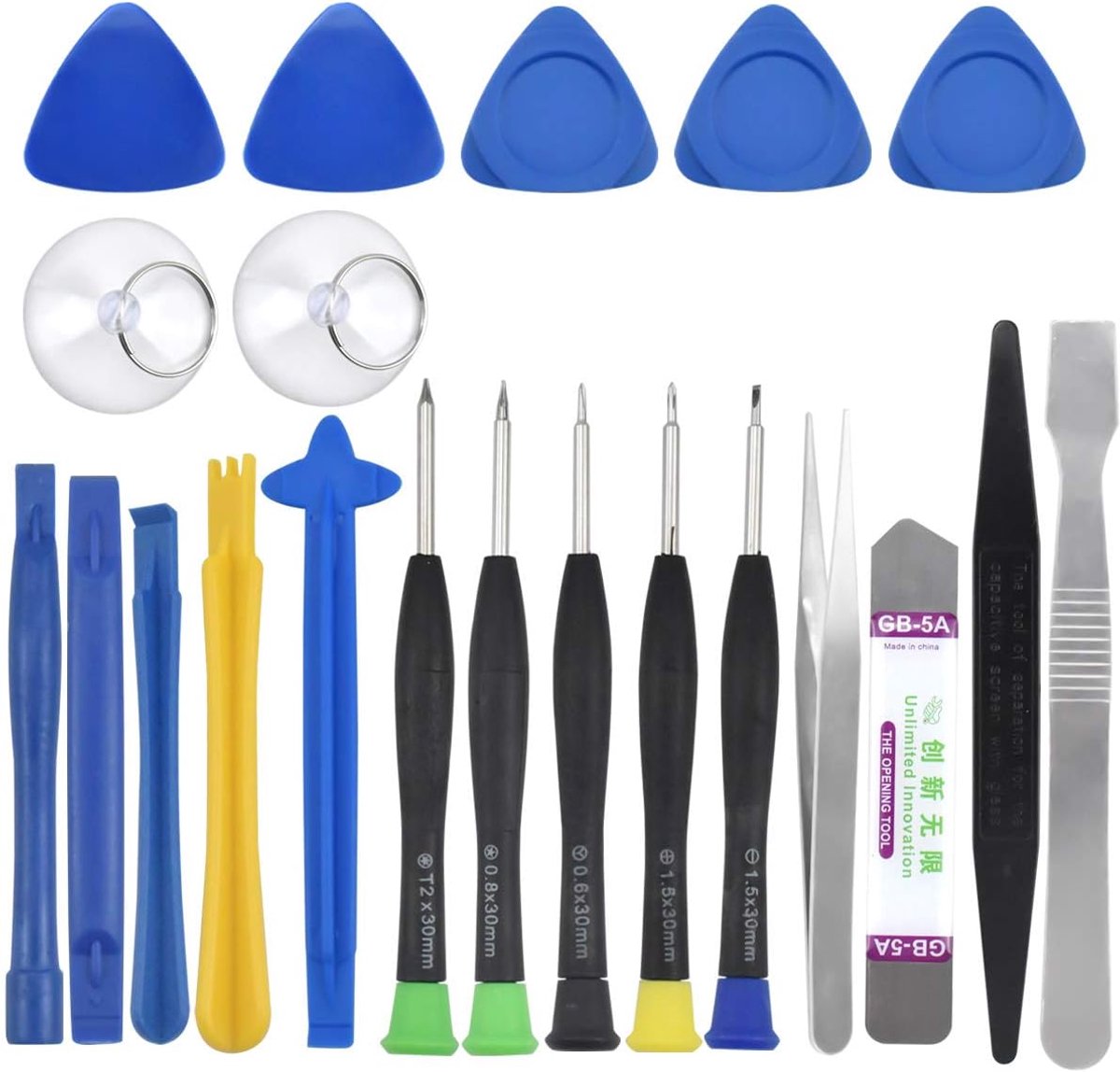 SnelShoppen - Precision Schroevendraaierset 22-delig, Reparatiewerkzaamheden, Open Pry Tools, Glazen Reparatieset, Kleine Schroevendraaiers voor Smart
