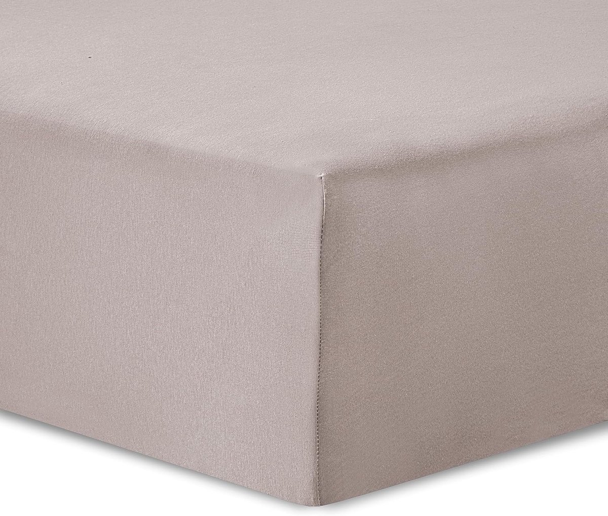 SnelShoppen - Jersey Hoeslaken 140 x 190 cm Beige - 100% Katoen Jersey - Elastisch Hoeslaken met 30 cm Hoek voor Perfecte Pasvorm - Ademend en Zacht