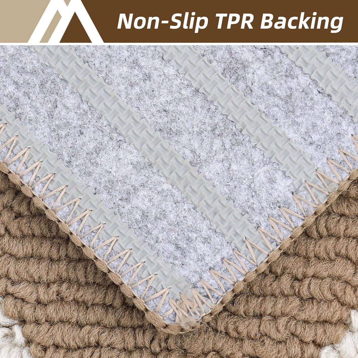SnelShoppen - COSY HOMEER Keukenmat 60 x 180 cm - Antislip, Vlekbestendig, Machinewasbaar, Beige - Ideaal voor Keuken, Wasruimte, Entree, Hal