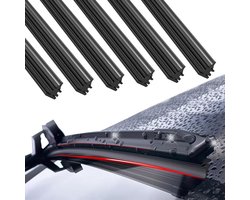 Set van 6 Vervangende Ruitenwissers van 800 mm, Geschikt voor Voorruit, Duurzame Rubber Wipers voor Auto's
