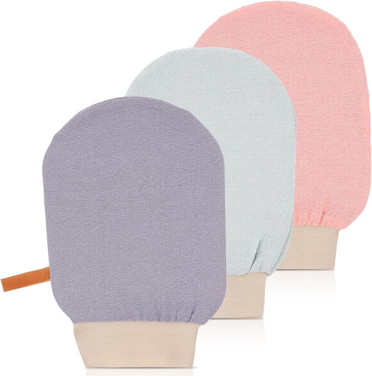 Exfoliatiehandschoenen set van 3 voor effectieve peeling en lichaamsmassage, ideale douche- en hamamaccessoires voor een gezonde huid