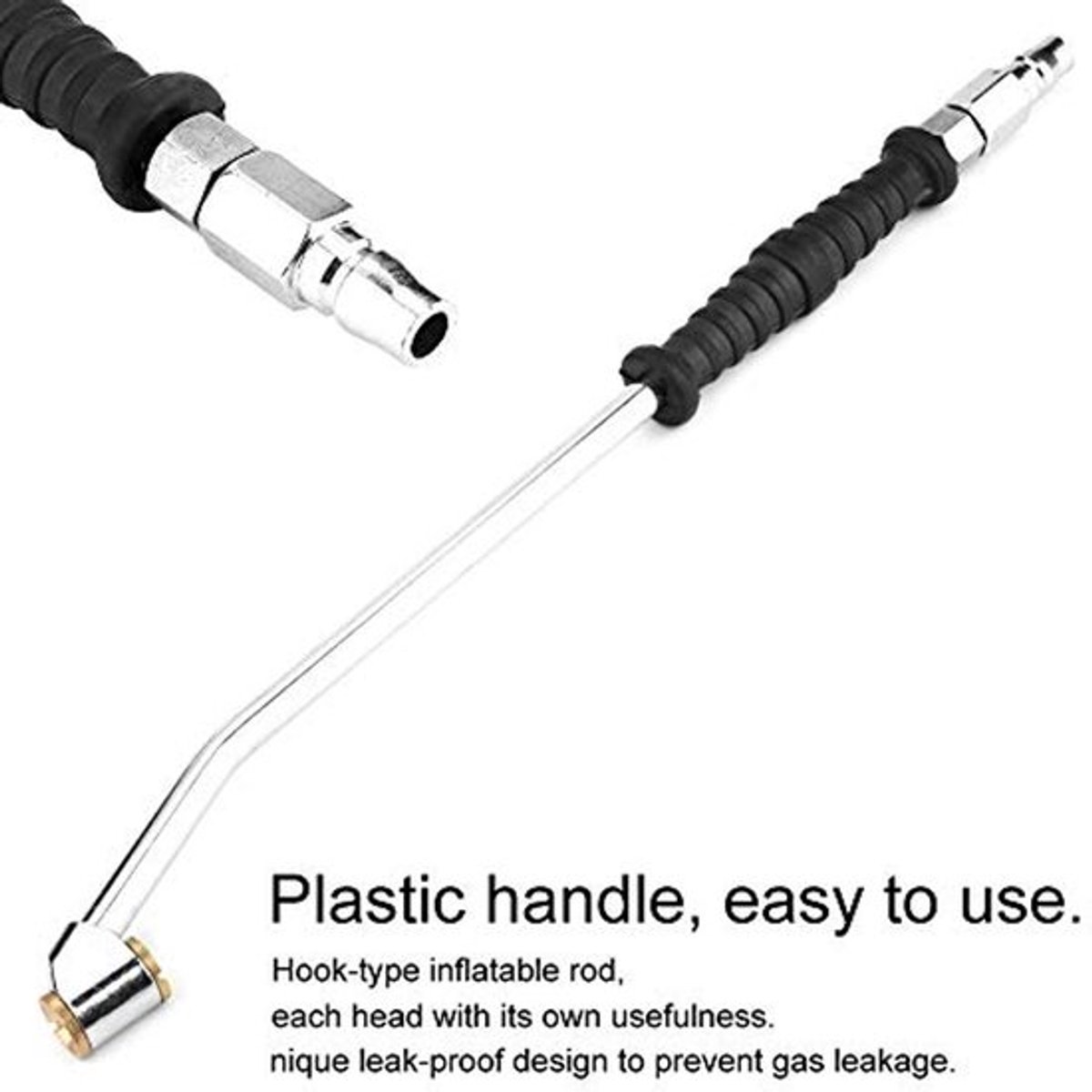Dubbele kop zinklegering opblaasbare auto snel vulstang bandenreparatietools bandenopblaasstang
