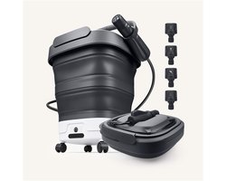 Opvouwbare Draagbare Hogedrukreiniger met 12L Watertank van WanderS – Draadloze Hogedrukreiniger met Wielen, 4-in-1 Sproeikop & Elektrische Sproeifunctie – Voor Auto, Tuin, Camping, Huisdieren & Thuis