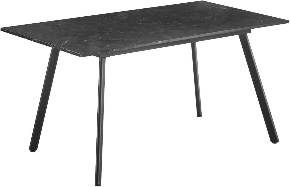Eettafel MARA - Keukentafel Eettafel - Gezellig Tafelen - Uitschuifbaar - 120-160x80 cm - Marmerlook
