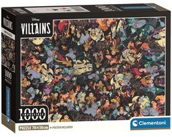 Clementoni Legpuzzel Disney Villains - Puzzel 1000 Stukjes - Impossible Collection - Jigsaw Puzzle - Puzzels en Legpuzzels voor Volwassenen