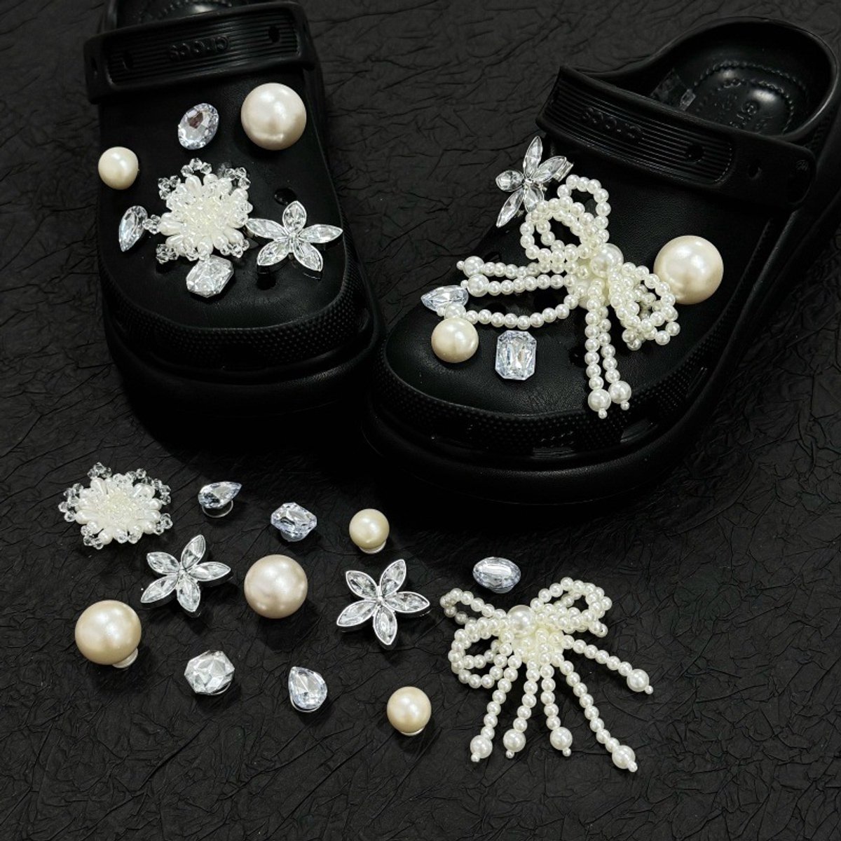 Schoenaccessoires-geschikt voor crocs charms- geschikt voor crocs pins- geschikt voor crocs Accessoires- geschikt voor Crocs Jibbitz-CJ-400 Draadjesbroche met perlen en knopen