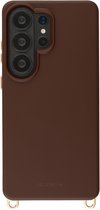 Selencia Hoesje - Geschikt voor Samsung Galaxy S26 Ultra - Rivièra Backcover met Magnetische Ring met afneembare haakjes - Choco Brown