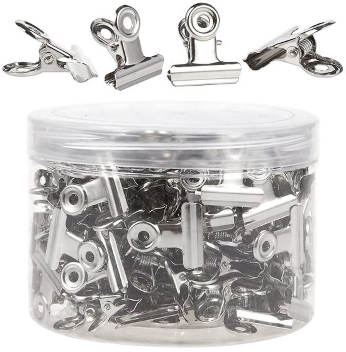 Papierklemmen 150 stuks - Multifunctionele RVS Klemmen - Zilverkleurig 2,2 cm x 2,9 cm