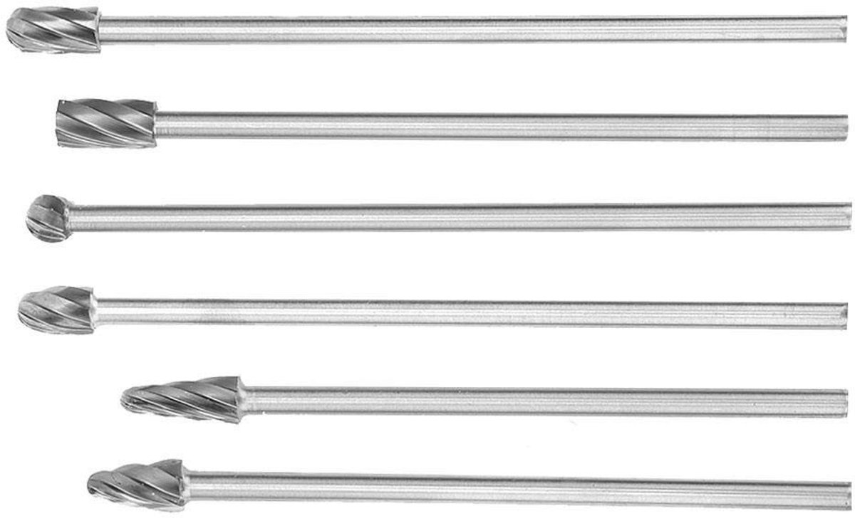 Extra lange schacht freeskop van aluminium met grove slijp voor draaien en frezen met 1/4 inch schacht