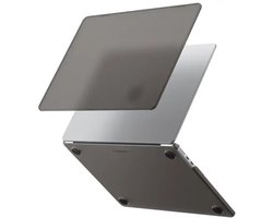 Spigen | Hoes Geschikt voor Macbook Air 13 Inch (M5/M4/M3/M2) | Air Skin | Back Cover | Verhoogde TPU-Voetjes | Hardcase Transparant Zwart