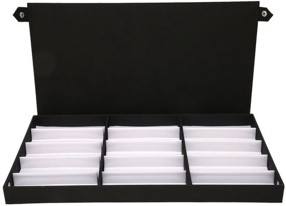 Zonnebril Organizer, 15 Rasters Meerdere Zonnebril Display Dozen voor Vrouwen, Mannen, Unieke Zonnebril Doos Sieraden Collectie Doos voor Zonnebrillen, Horloges, Armbanden, Oorbellen,