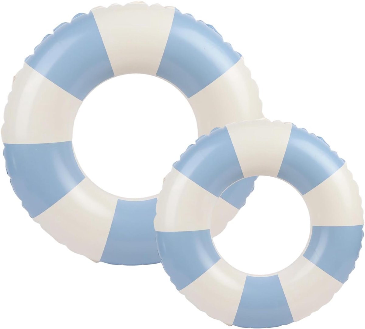 LISM-Set van 2 opblaasbare zwembanden, gemaakt van duurzaam PVC-materiaal, geschikt voor kinderen en volwassenen, voor zomerse strandfeestjes, zwembadfeesten en watersporten - blauw