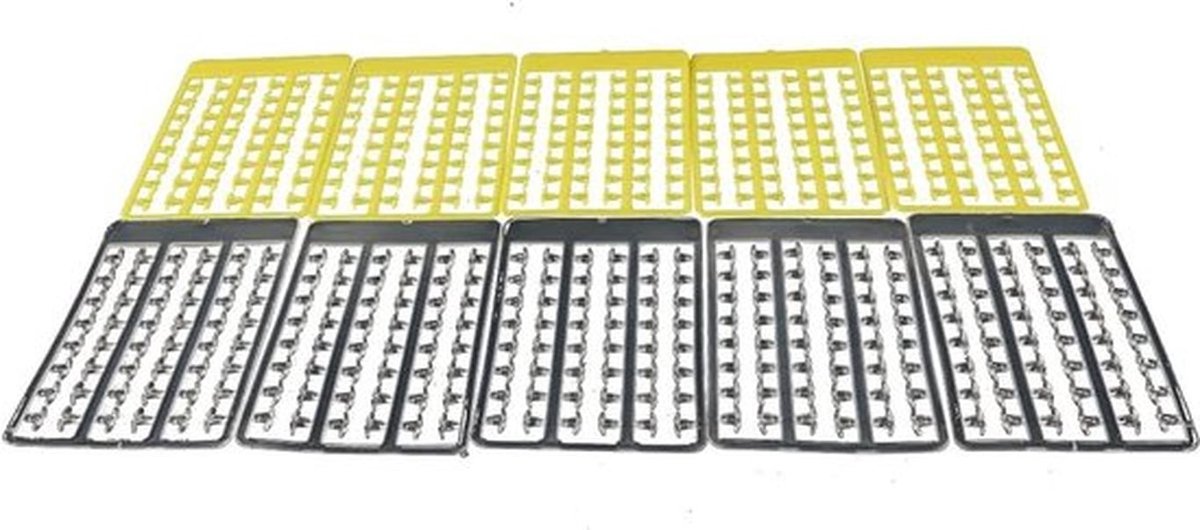 Visstopper - Karpervissen - 10 stuks - V-vormig - Karpervisserij - Karper - Plastic rigs - Aasvis - Geschikt voor witte grove karper - Blauw - Karperhaar