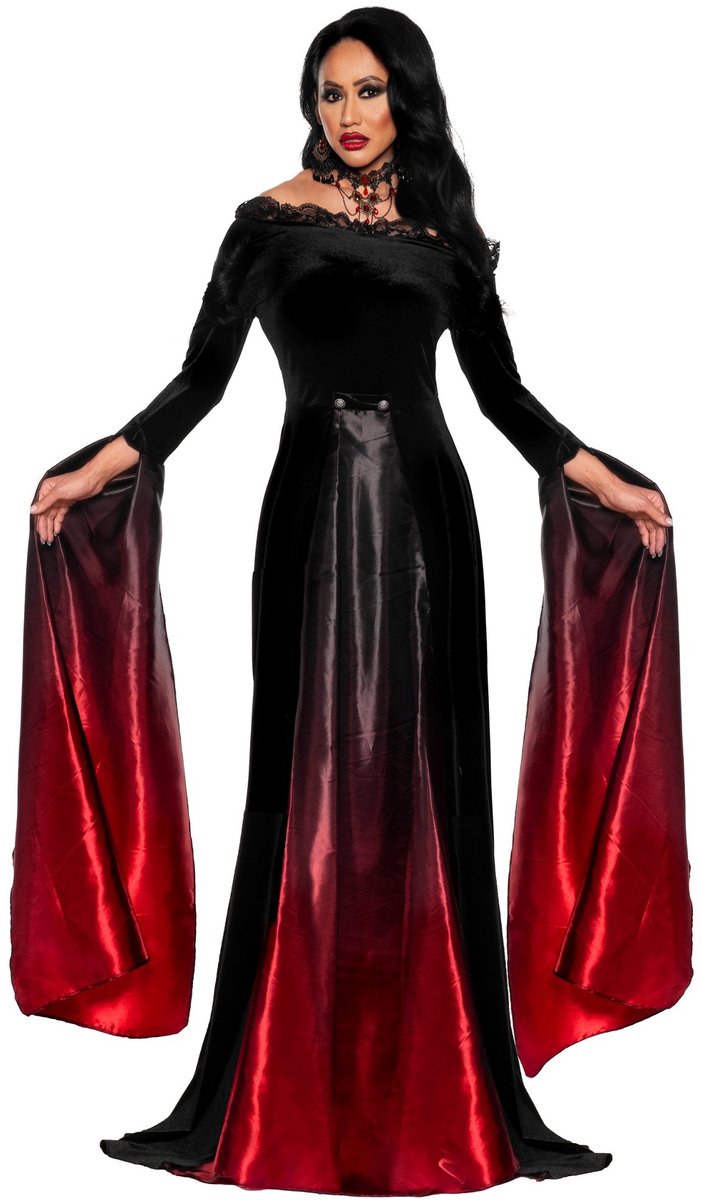 Duister vampier dame kostuum - Verkleding voor Carnaval & Halloween