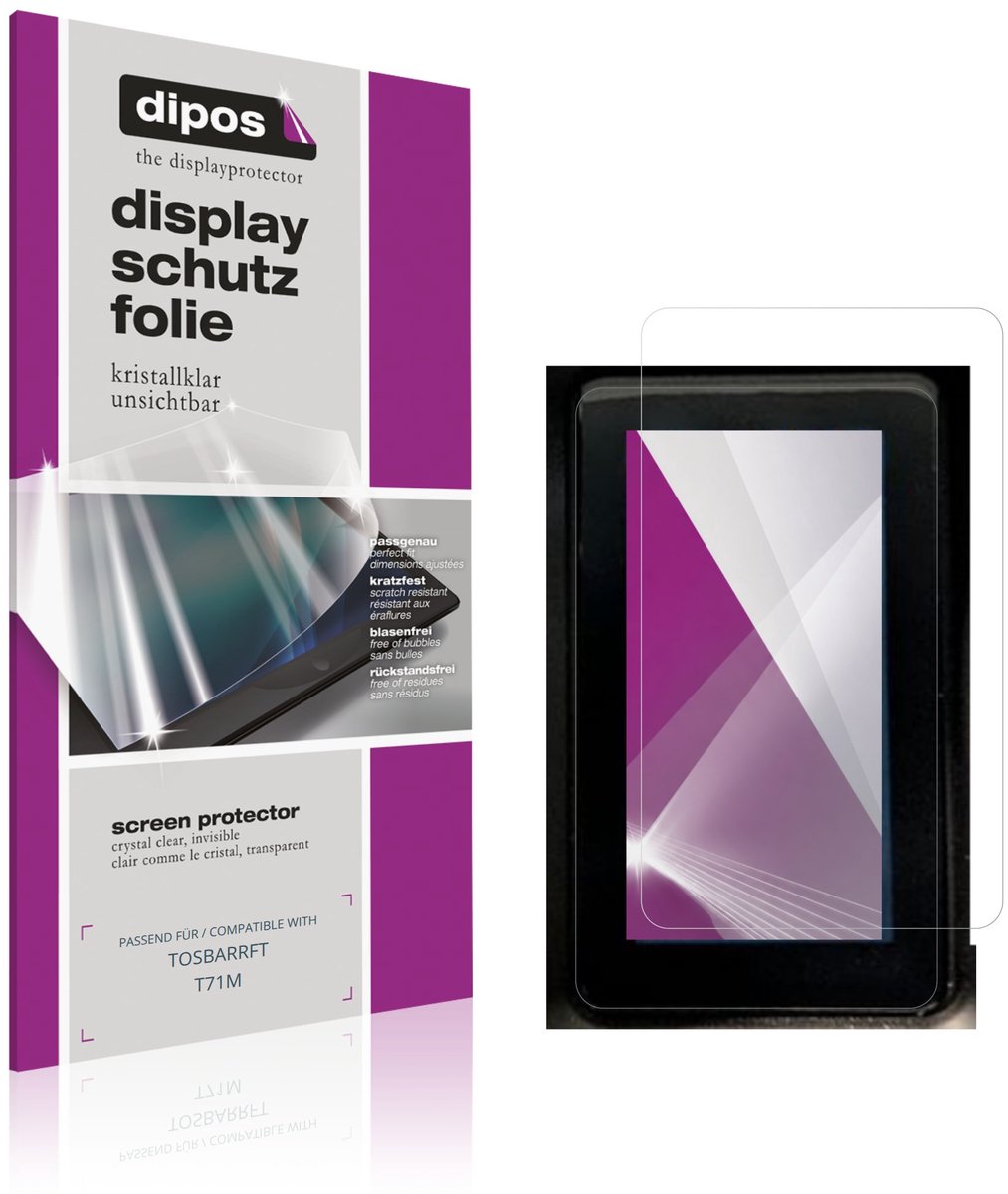 dipos – 4x Beschermfolie geschikt voor TOSBARRFT T71M | Krasbestendige & heldere Screenprotector Ultra-Thin