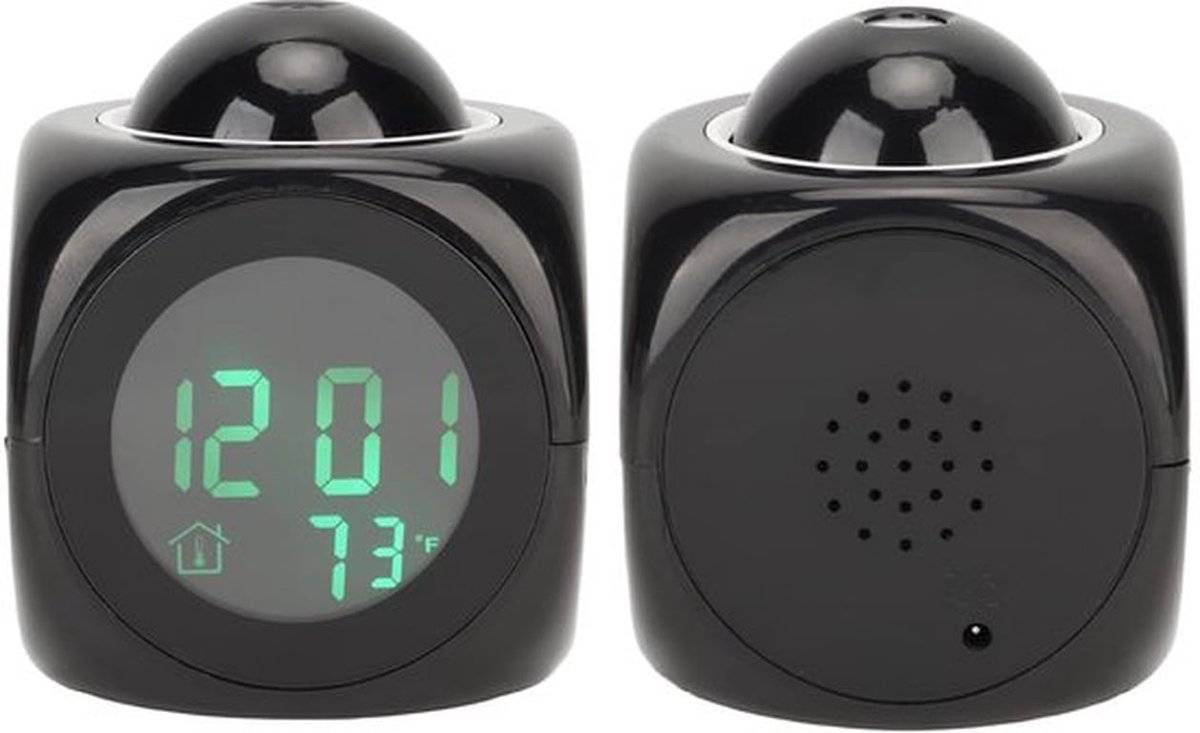 Projectiewekker, Digitale Klokprojector op Plafond LED-projectieklok met USB-kabel en Temperatuurweergave voor Slaapkamer, Nachtkastje, Kantoor