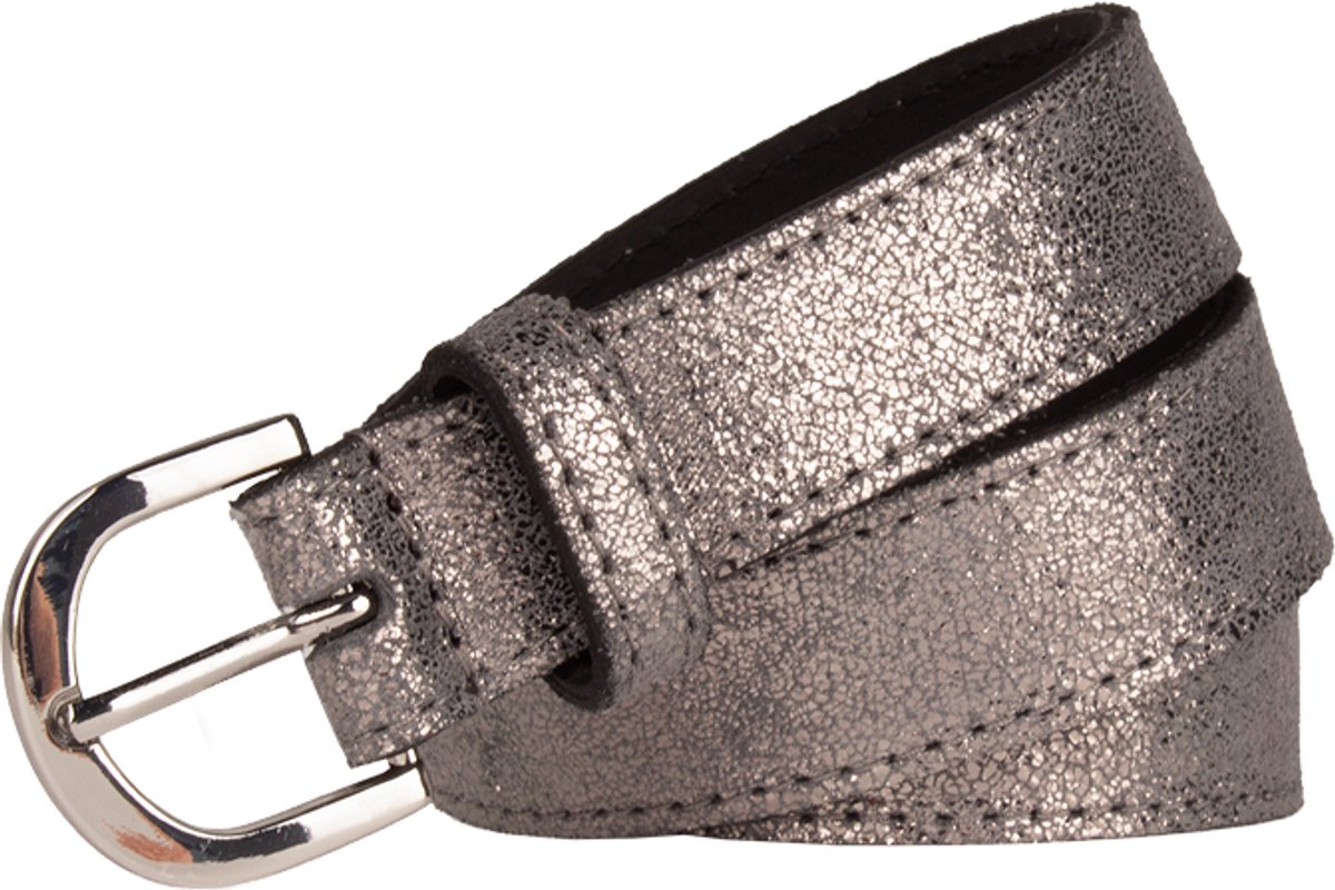 Legend Dames - Leren riem - Zilver - 90 cm