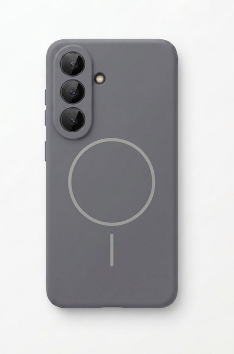 Casemania Hoesje Geschikt voor Samsung Galaxy S26 Plus - Grijs - Zachte Liquid Siliconen Back Cover - Geschikt voor MagSafe - Telefoonhoesje met Volledige Camera Bescherming