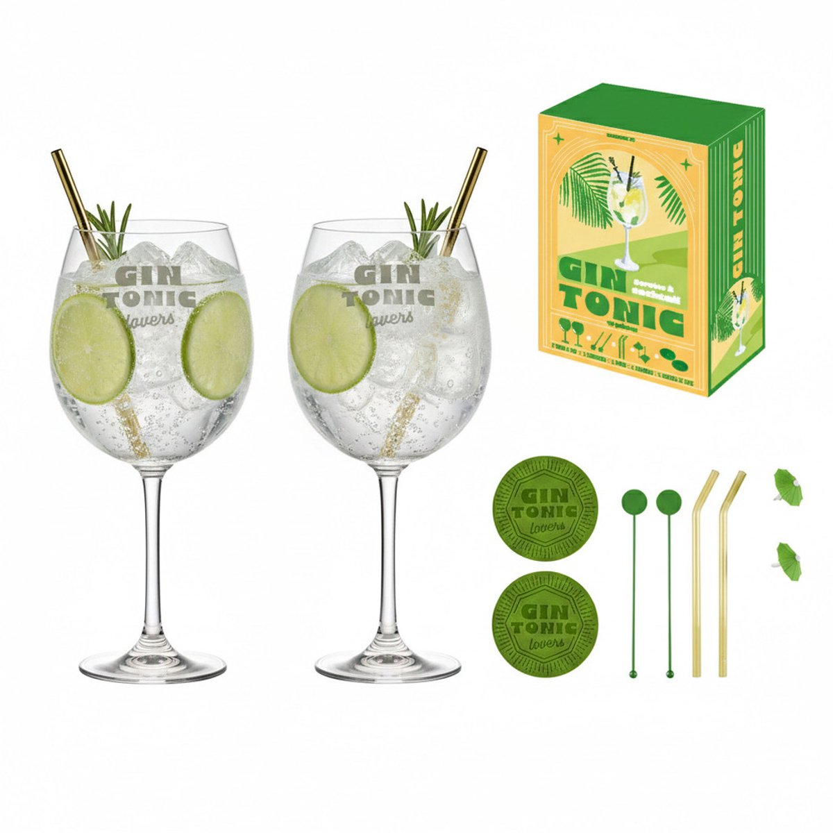 Cook Concept Gin-tonic Cocktail Giftset - 10-delig - luxe cadeauset - glazen - vaderdag / moederdag