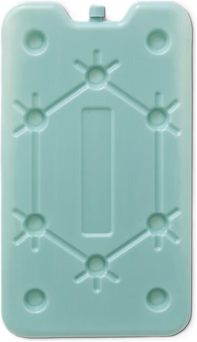 Platten koelelementen - aqua - polyethyleen - 400 gram - L25 x B14 x H1,5 cm