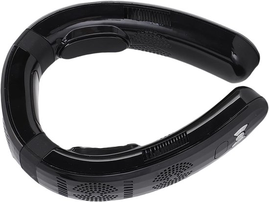 Draagbare Nekventilator - Persoonlijke Koeler - Comfort Onderweg - Koelen en Verwarmen - 10000 mAh Batterij - Glanzend Zwart — afbeelding 5