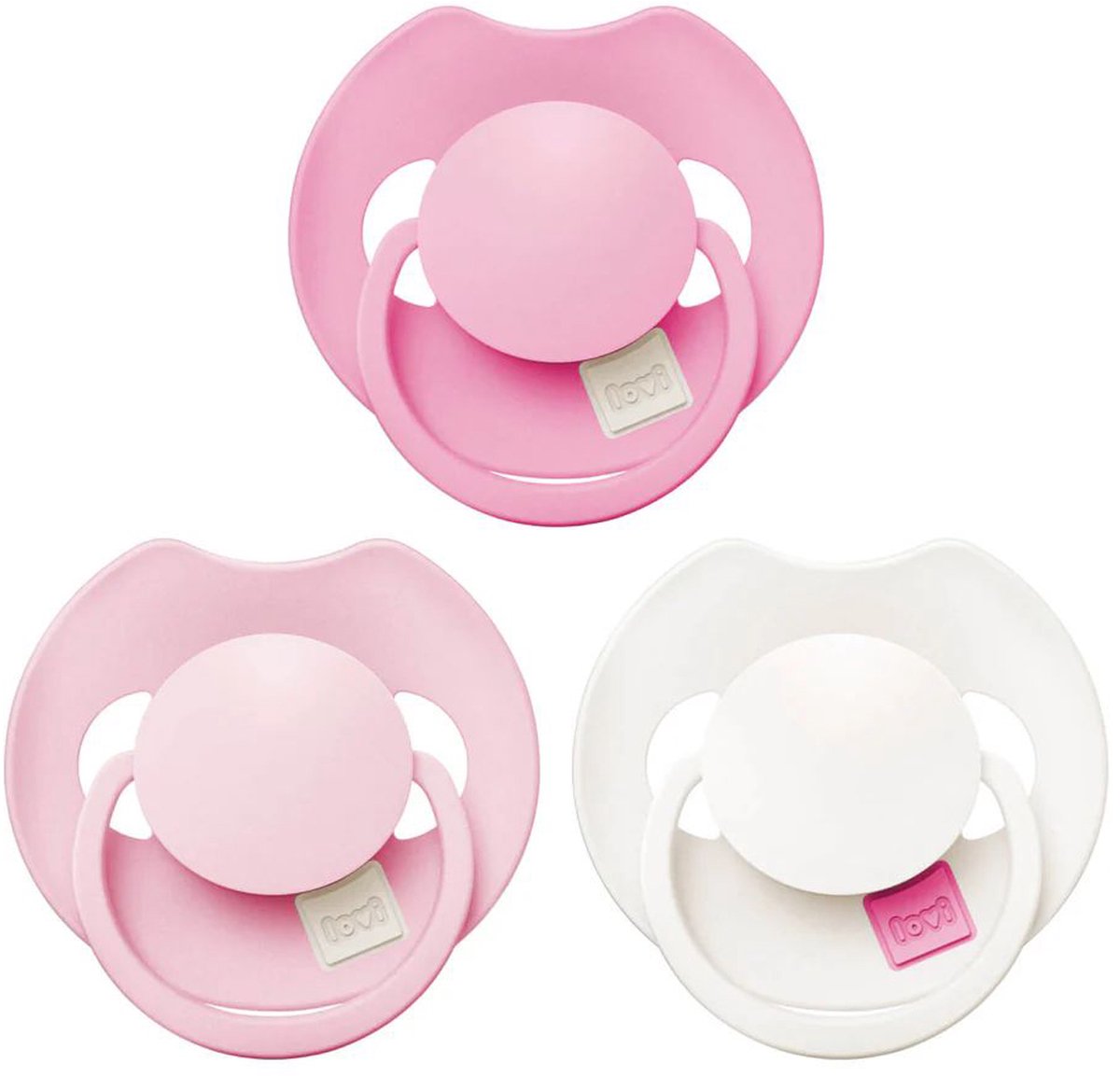 Difrax Fopspeen - Prime Tutti Frutti - 6-18 Maanden - 3 Stuks - Peony Pink