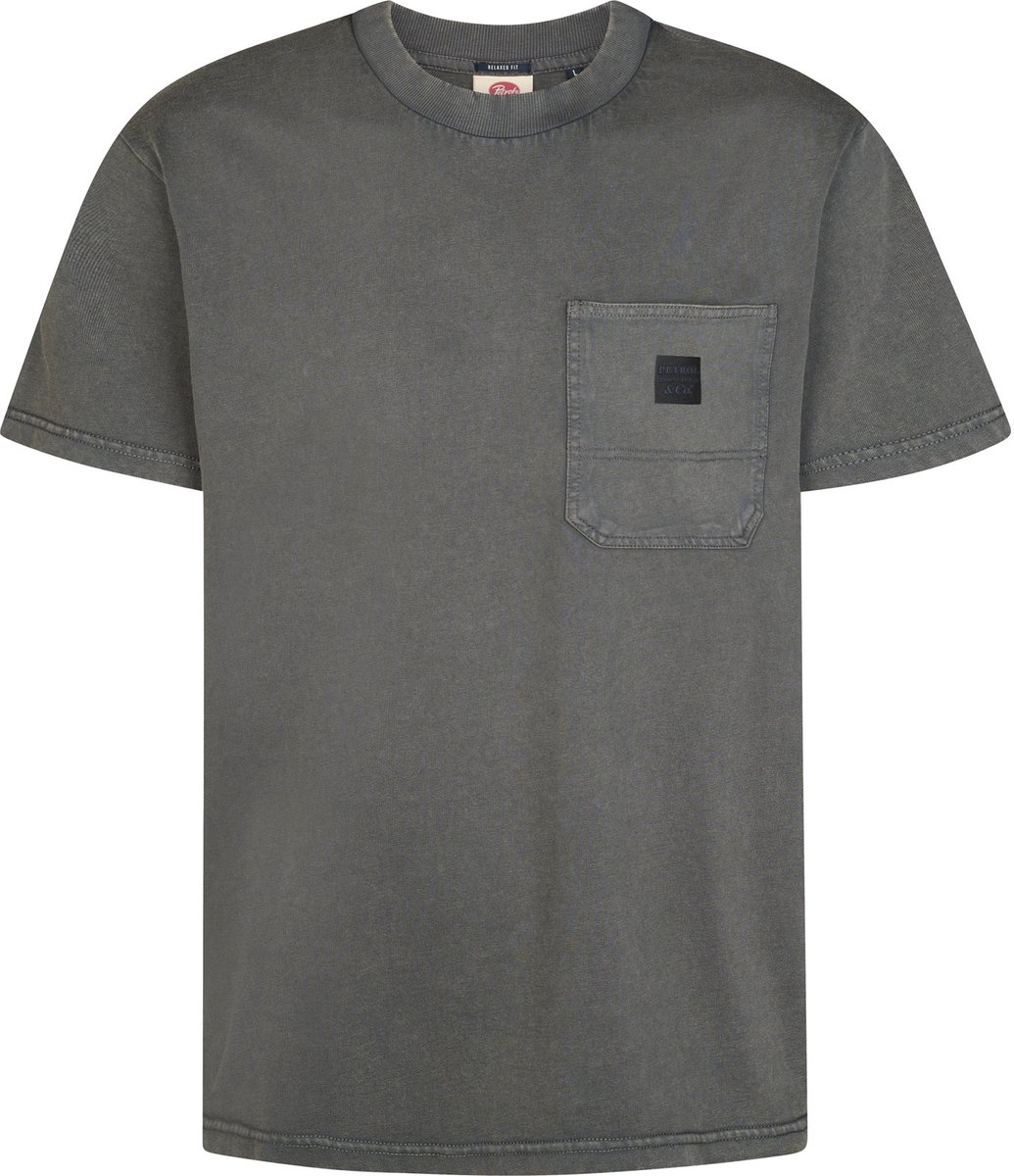 Petrol Industries - Heren T-shirt met borstzakje vaughn - Groen - Maat XXL
