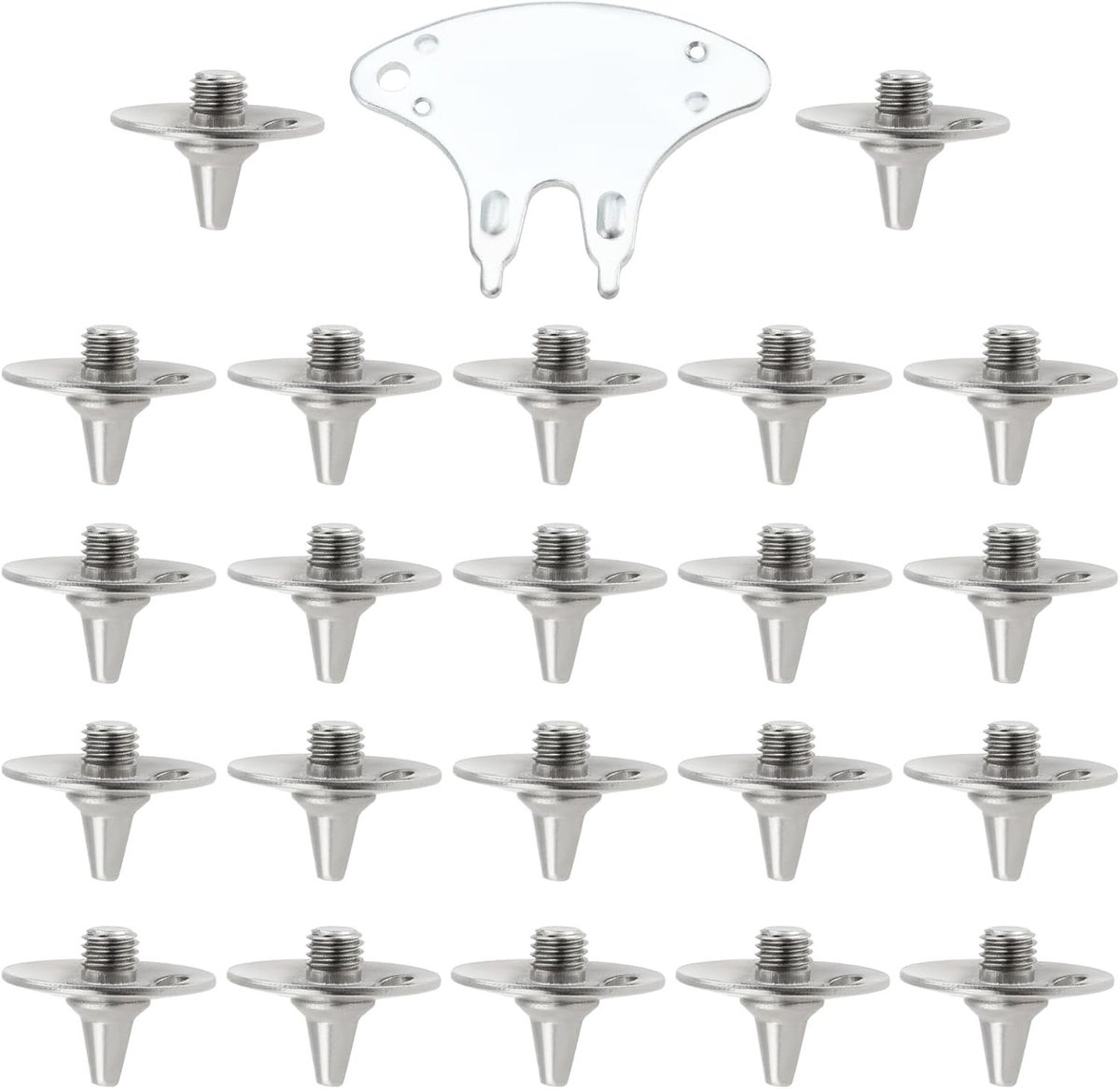 22-delige vervangende metalen cricket spikes met schroef, sleutel en 5.7mm draad voor lichte cricket- en golfschoenen