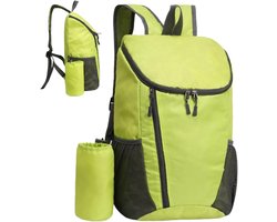 Ruime wandelrugzak - geschikt voor buitenactiviteiten - lichtgewicht en waterdicht - opvouwbaar en draagbaar - reis- en sportrugzak - 20 liter - lichtgroen