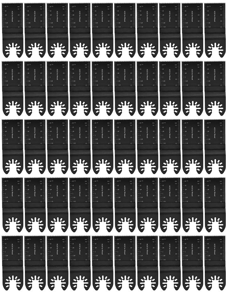 Oscillerende zaagbladen 50 stuks (34 mm) - Multifunctionele snijbladen van hoog koolstofstaal voor precisie en veelzijdig gebruik met universele montage