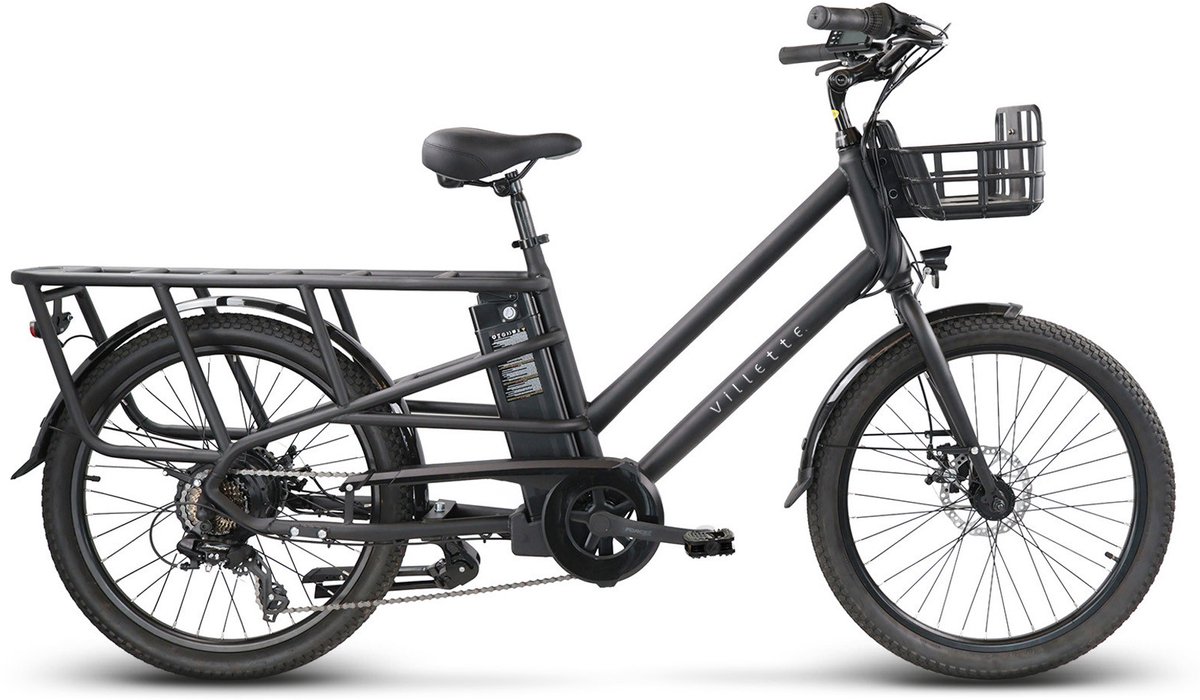 Villette le Prolongé longtail transportfiets zwart