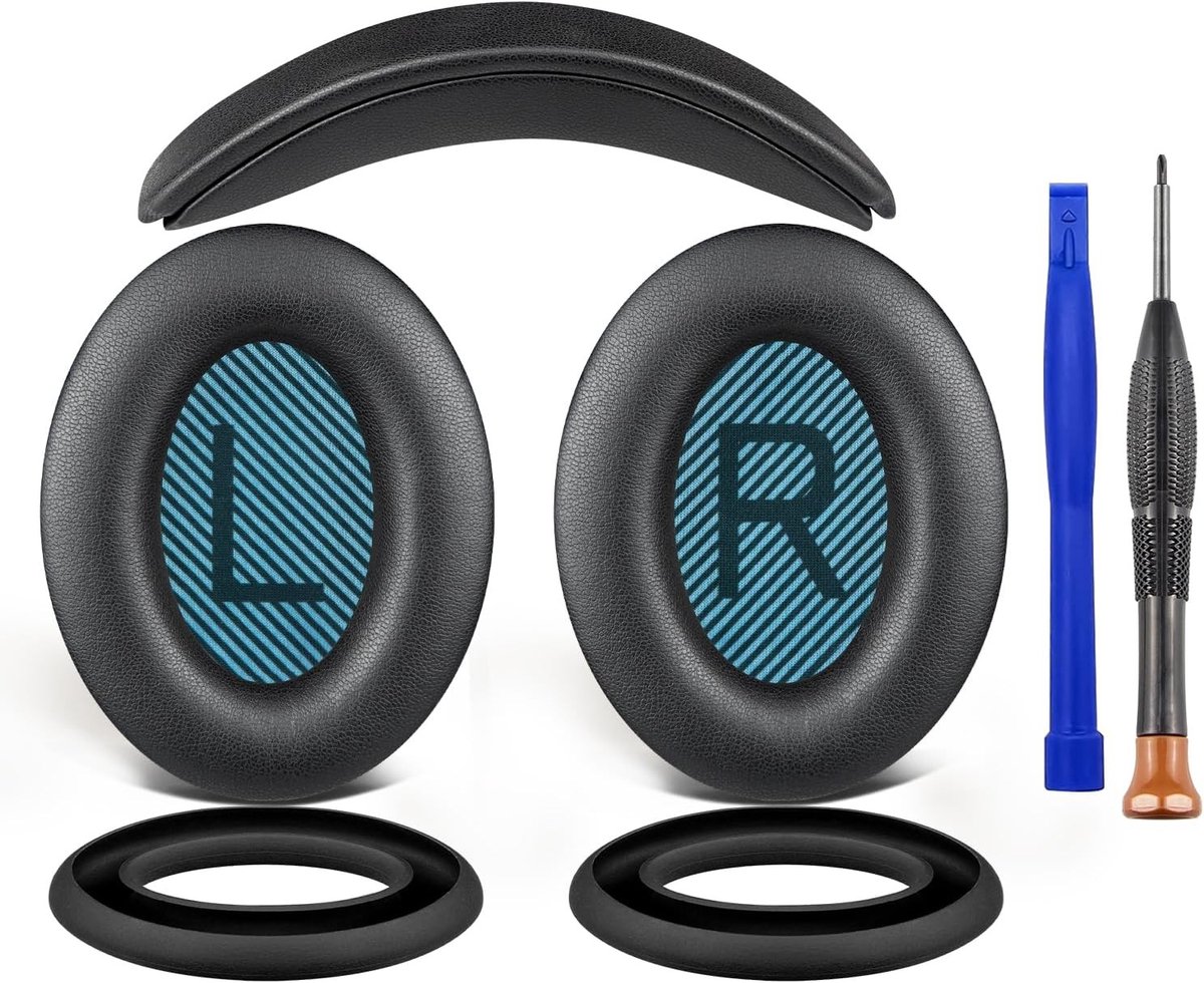 Vervangingskit voor Bose SoundTrue Around-Ear II Hoofdtelefoon met Oorkussens, Hoofdband en Beschermhoes voor Optimaal Geluid en Comfort