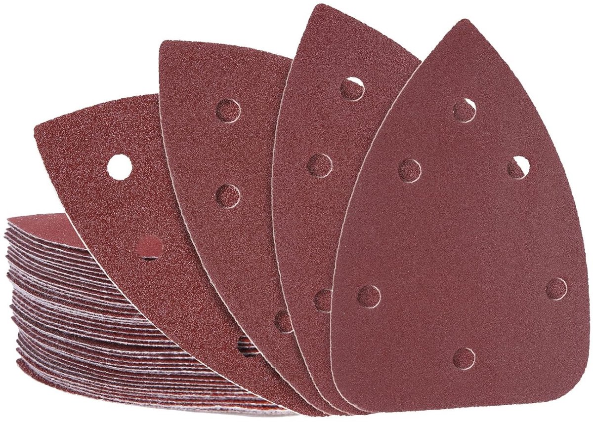 Detail Schuurpapier Set voor Muisschuurmachines, 140 x 100 mm, 6 Gaten, 40 Stuks voor Perfecte Afwerking