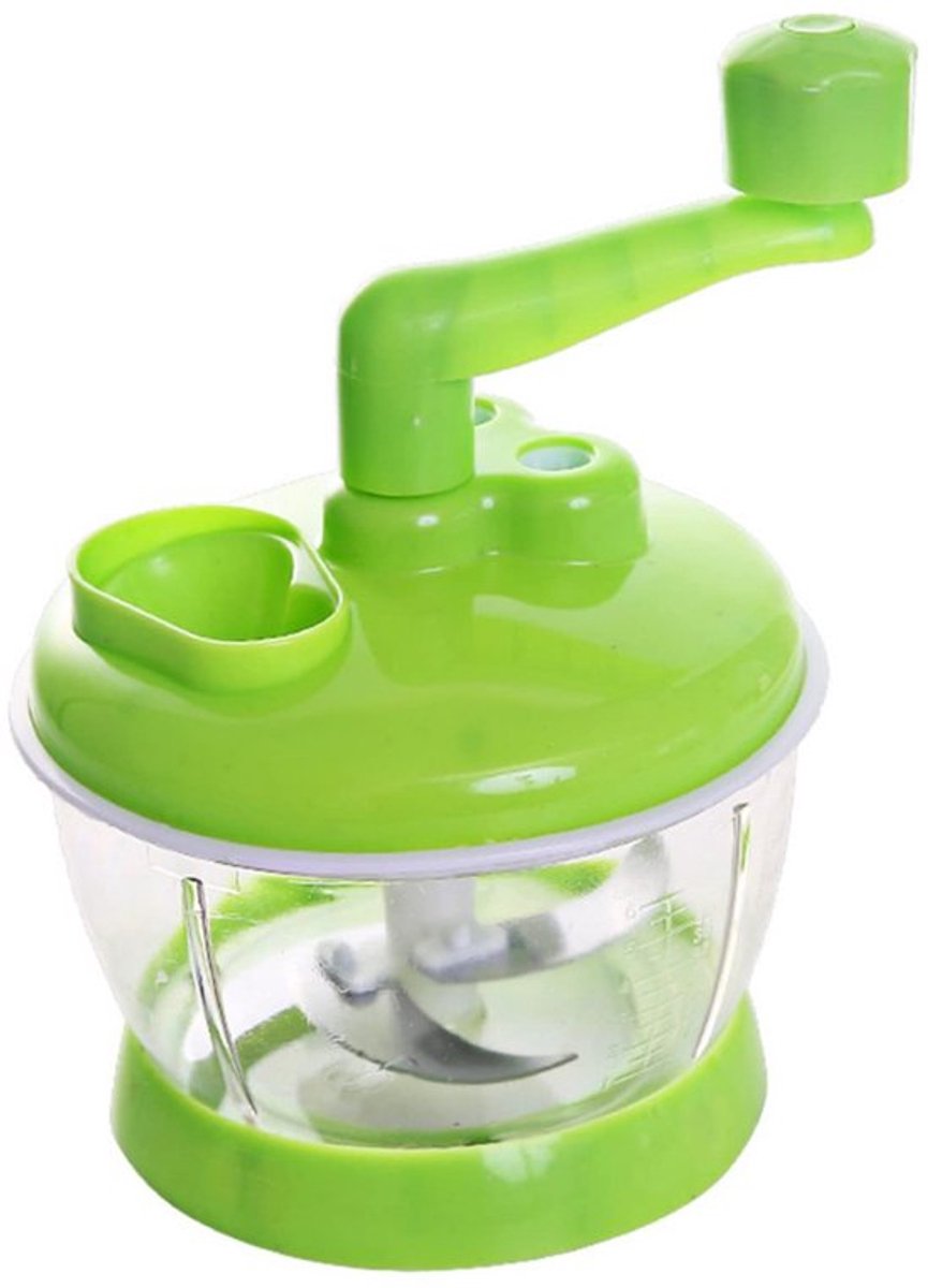 handmatige keukenmachine, multifunctionele handslinger vleesmolen voedselhakmolen met schaal compacte krachtige groentehakselaar ui dicer voor vlees, fruit, wortelen, kruiden, sla, salade (6 maanden)