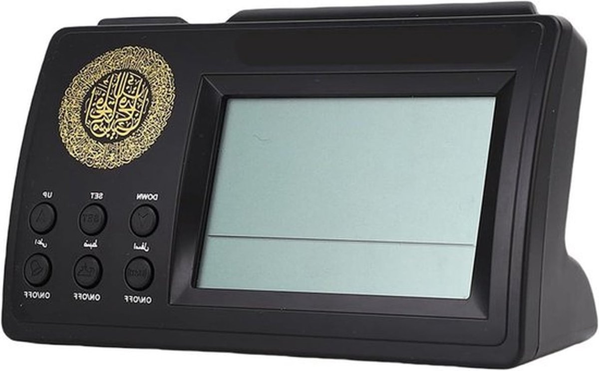 - Islamitische azan wekker - Moslim gebedsklok - Fajr - Zwarte kleur - Adhan klok - Geschikt voor gebed - Islamitisch model - 1PC Islamitische azan wekker cadeau Adhan Athan klokken, moslim gebedsbidden Fajr zwart.