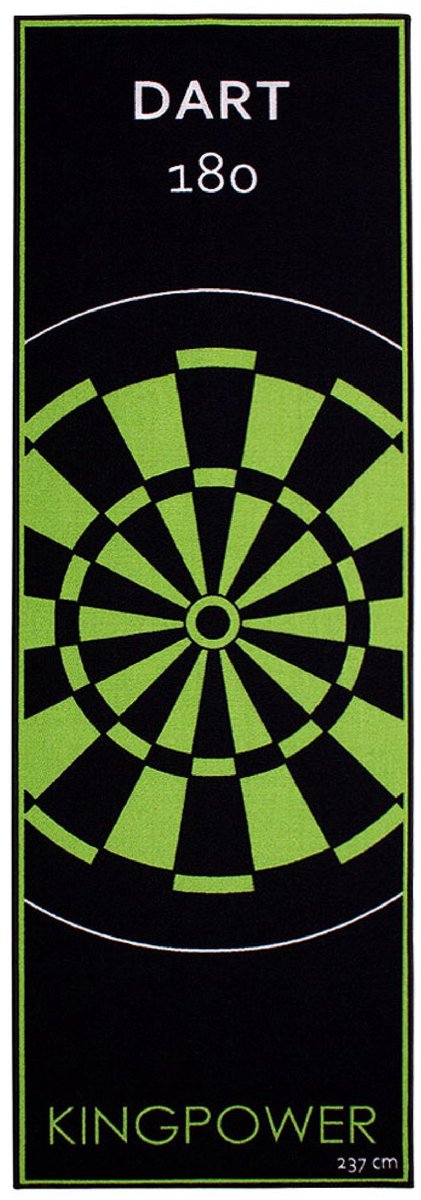 Dartmat darttapijt toernooimat dartmat darts groen 237 x 80 cm Kingpower