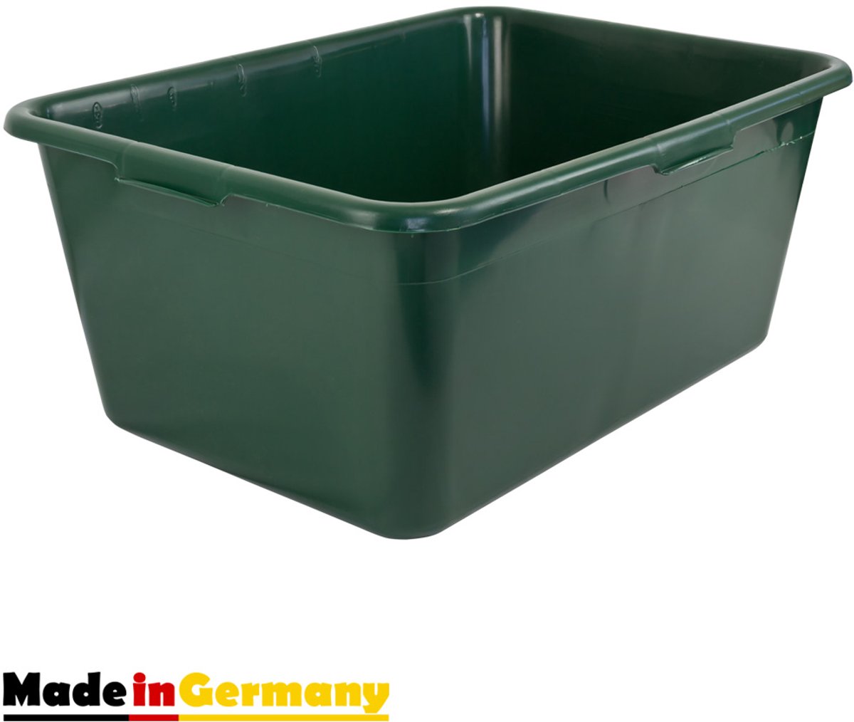 Wildbak, voerbak, mortierbak, plastic bak, waterbak, waterreservoir, 90 liter, groen, voedselveilig, multifunctionele bak, Petigi