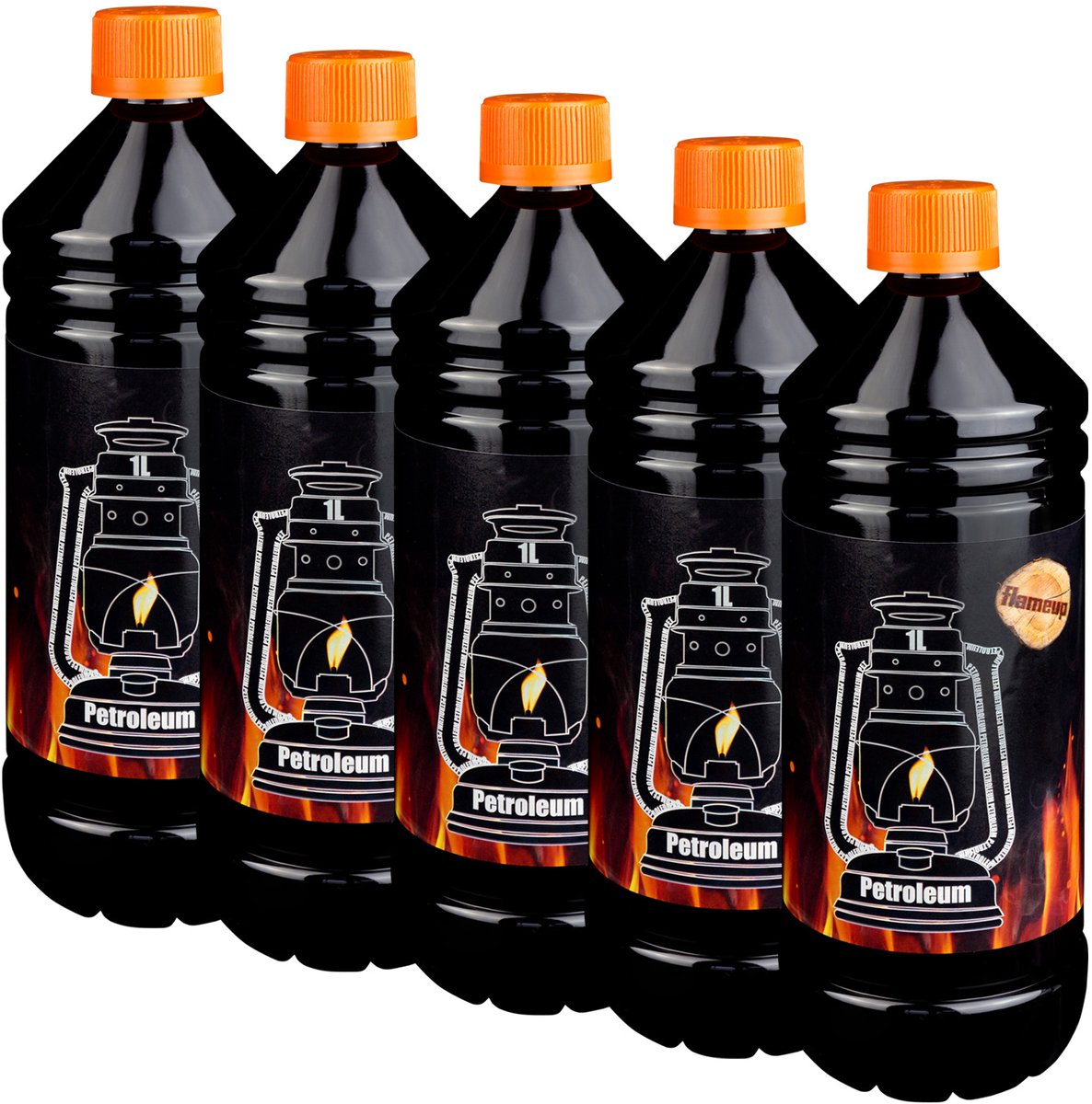 Petroleum voor petroleumkachels, petroleumfornuizen, petroleumlampen, open haarden en verwarmingssystemen. Petroleumreiniger voor lampen en lantaarns. 5 liter Flameup