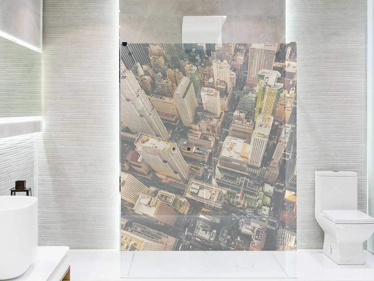 Transparant Vinyl - Douchewand Sticker - Badkamer Decoratie - Exclusief Design - 200x110 c