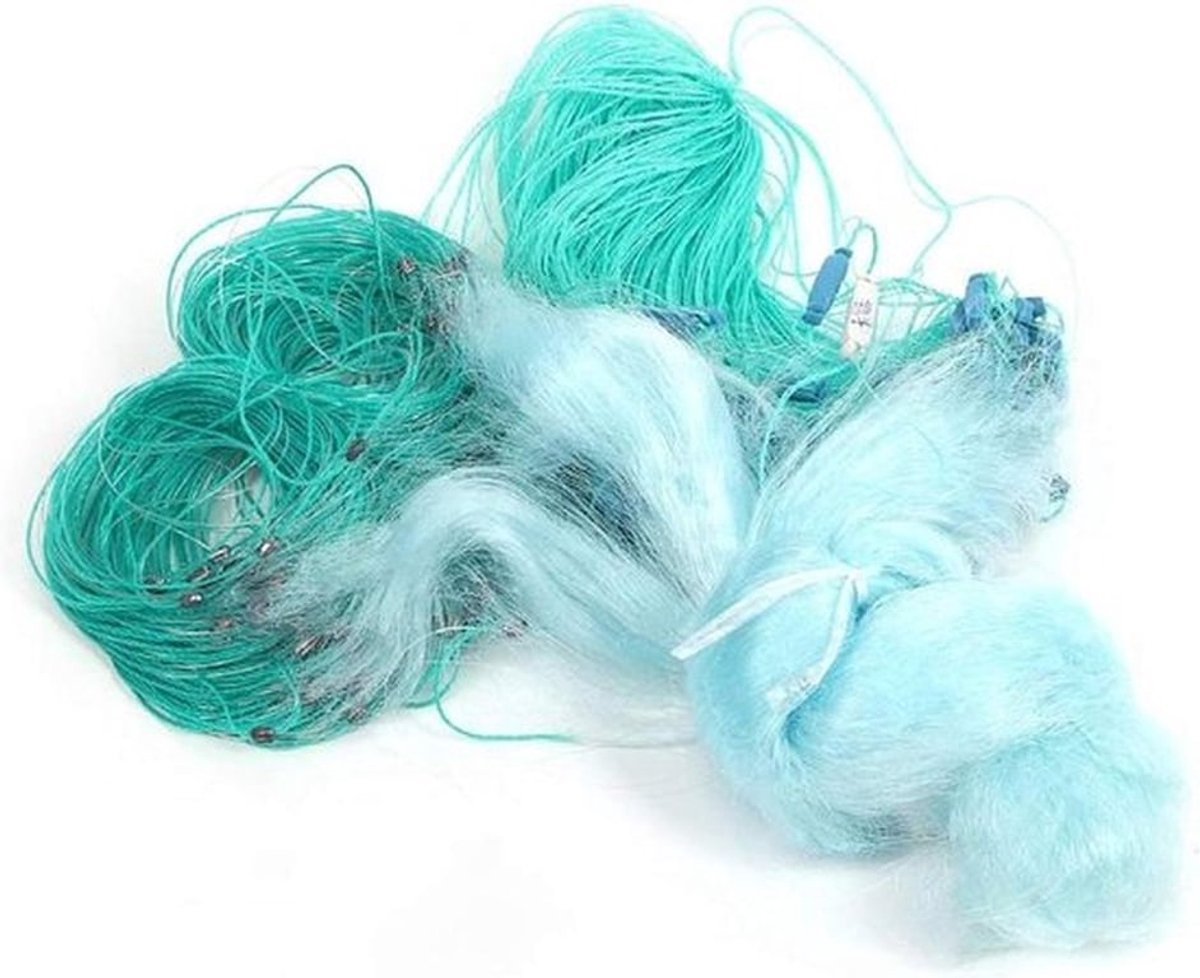 Zwaar 50m Visnet - 1.5m Hoogte - Vlotter - Nylon Materiaal - Handgemaakt - Visaccessoires - Kleverig Net - Visliefhebber - 3 Vinger - 4 Vinger