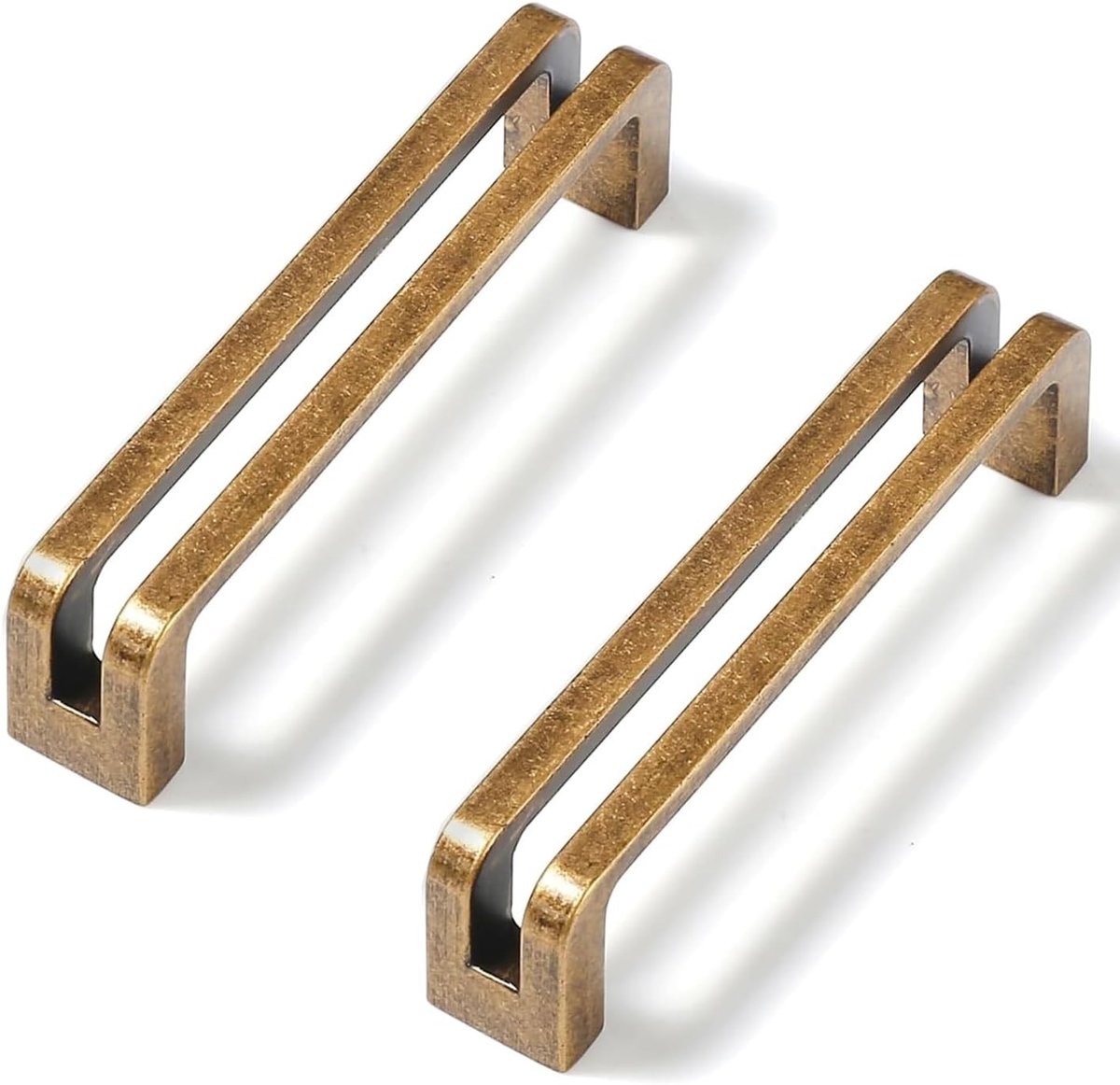 Antieke Messing Kastgrepen 96mm Gatafstand - Vintage Keukenhandgrepen - Duurzame Zinklegering Ladeknoppen - Set van 6
