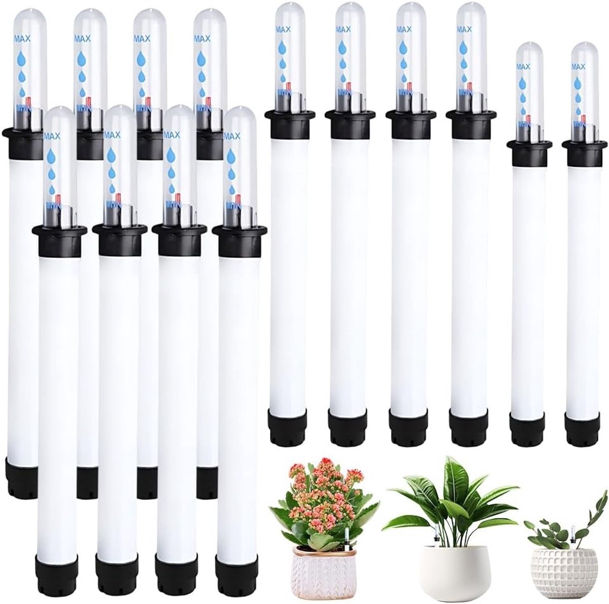 Plant Water Level Indicator Set van 14 Stuks voor Hydroponics en Potplanten - 16.5/20/22.9 cm, Ideaal voor Tuinieren en Plantenverzorging