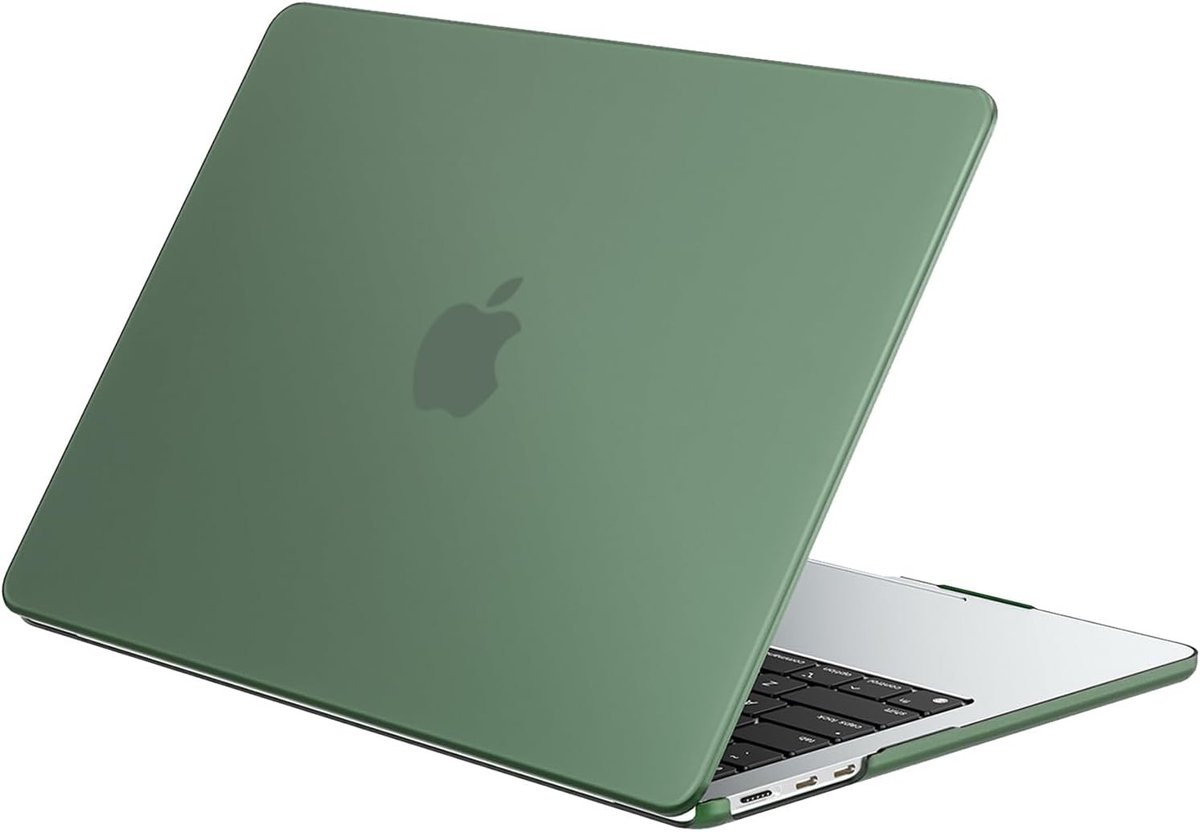 Beschermende Hard Shell Case voor MacBook Air 13 inch (2022-2026) - Matte Midnight Green, Geschikt voor M5 M4 M3 M2, Inclusief Touch ID, Duurzaam en Stijlvol Ontwerp